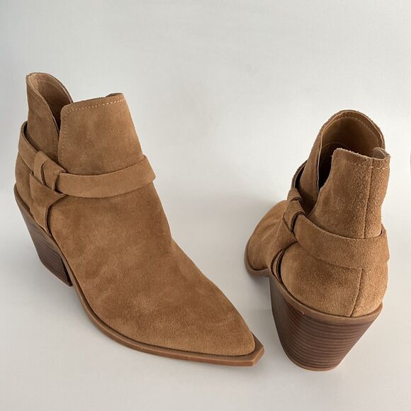 Dolce Vita Bootie Women 10M Tan Point Toe Block Heel - Picture 3 of 12